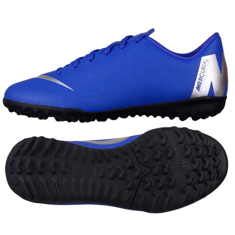 Pantofi de fotbal Nike Mercurial VaporX 12 Academy Gs Tf Jr AH7342-400 albastru albastru