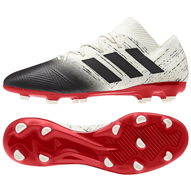 Ghete de fotbal Adidas Nemeziz 18.2 Fg M D97980 alb alb