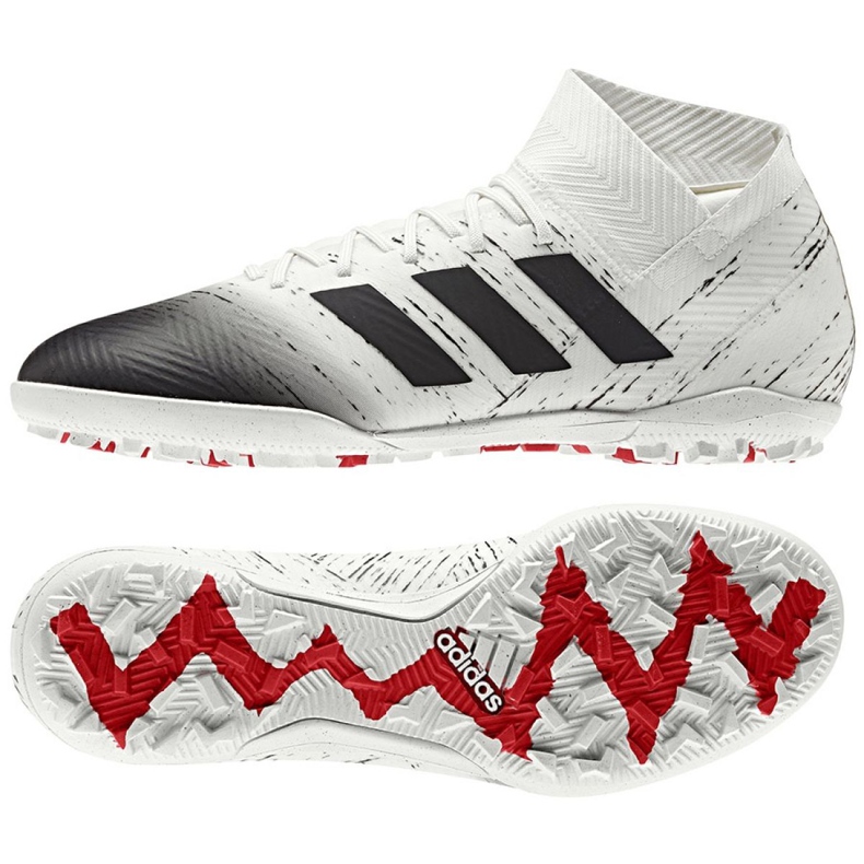 Ghete de fotbal Adidas Nemeziz 18.3 Tf M D97986 alb alb