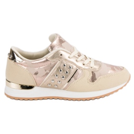 Pantofi sport la modă galben roz Pantofi sport la modă galben roz
