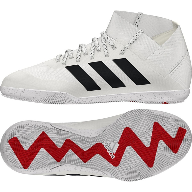 Încălțăminte de interior adidas Nemeziz 18.3 In Jr CM8514 alb alb