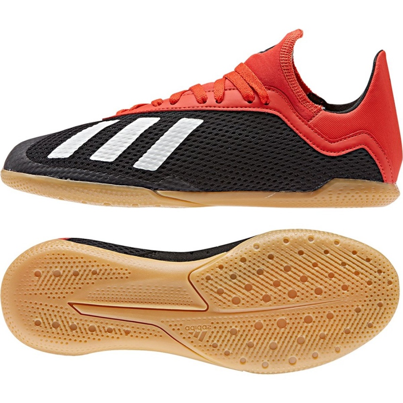 Încălțăminte de interior adidas X 18.3 Fg Jr BB9395 negru multicolor