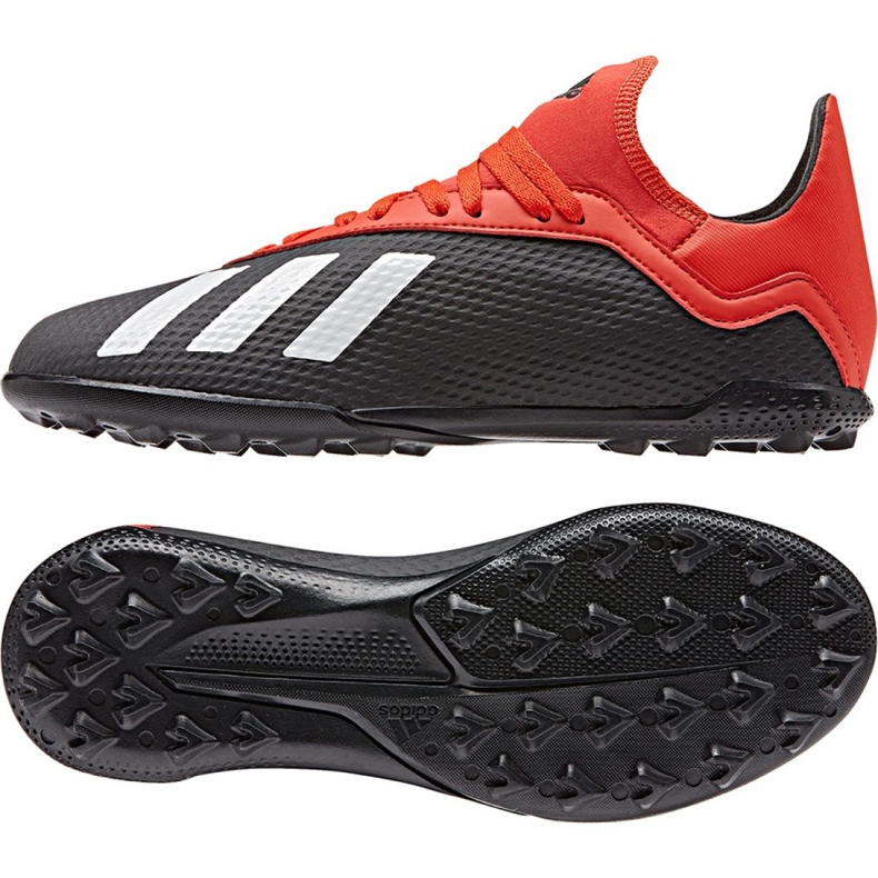 Ghete de fotbal Adidas X 18.3 Tf Jr BB9402 negru negru Ghete de fotbal Adidas X 18.3 Tf Jr BB9402 negru negru
