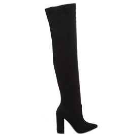 Cizme negre cu toc negru SY47 Cizme negre cu toc negru SY47