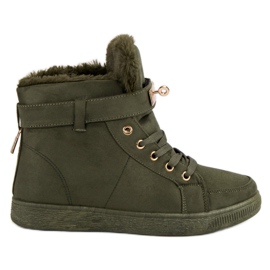 Adidași înalți din piele de căprioară verde Adidași înalți din piele de căprioară verde