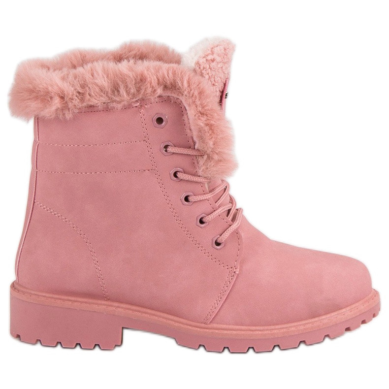 Trappers roz cu blană Trappers roz cu blană