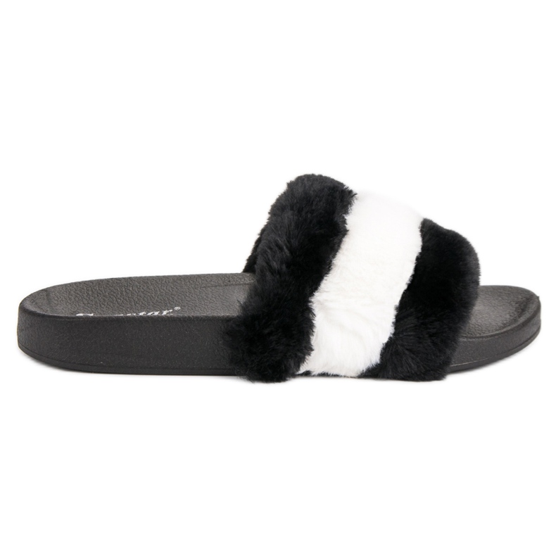 Seastar Papuci Cu Blana negru