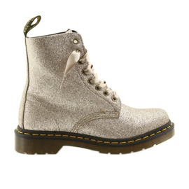 Dr. Martens 1460 PASCAL GLITTER PALE GOLD de aur Dr. Martens 1460 PASCAL GLITTER PALE GOLD de aur