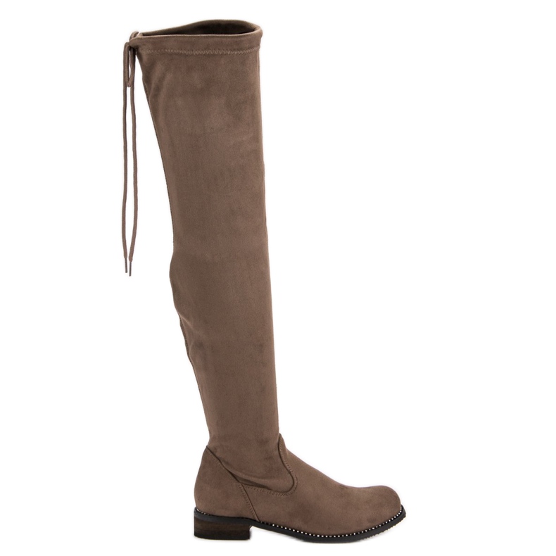 Super Me Cizme peste genunchi la modă maro Super Me Cizme peste genunchi la modă maro