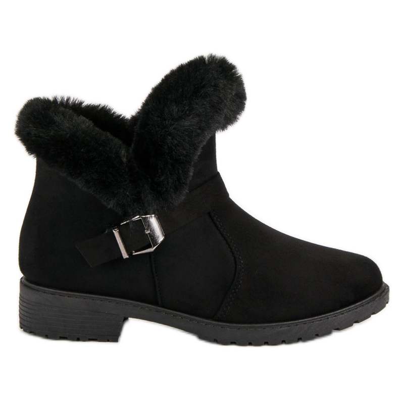 Ghete din piele intoarsa negru