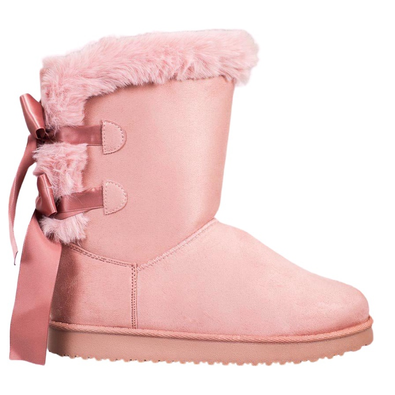 Mukluki înalt cu arcuri roz Mukluki înalt cu arcuri roz