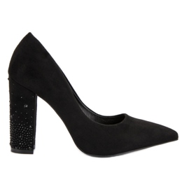 Bestelle Pompele negre cu cristale negru