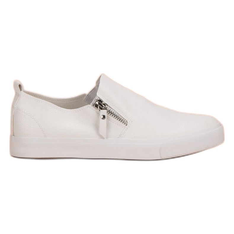 Adidași cu fermoar alb