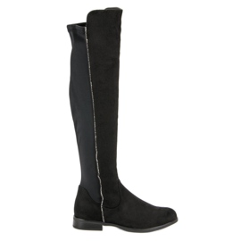 Bestelle Cizme cu toc plat negru Bestelle Cizme cu toc plat negru