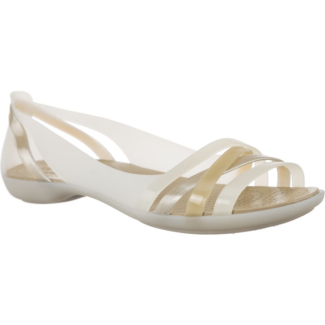 Crocs Isabella Huarache 2 Flat In Oyster Cobblestone bej