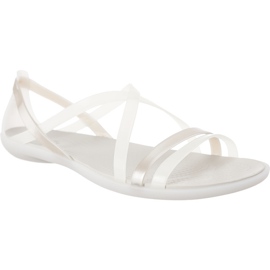 Crocs Sandala Isabella Strappy Oyster Pearl White alb