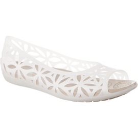 Crocs Isabella Jelly II Flat Oyster Cobblestone alb