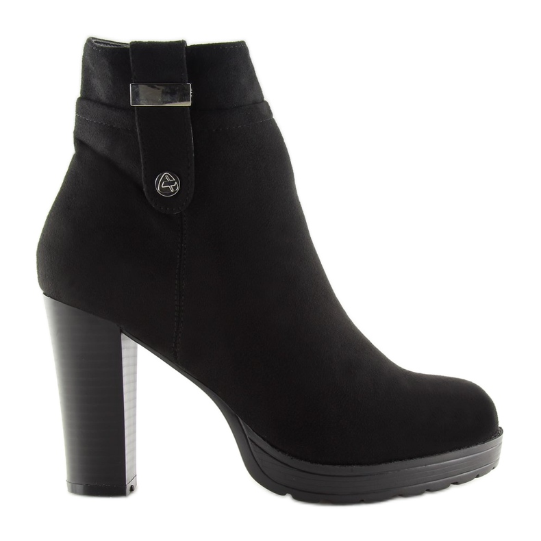 Cizme negre cu toc înalt BK3233 Negre negru