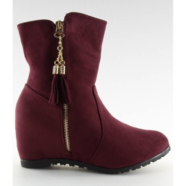 Bocanci pe tocurile AB02-36 Winered roșu