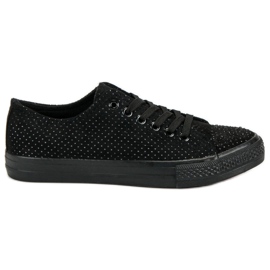 Sport Adidași negri cu cristale negru Sport Adidași negri cu cristale negru