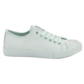 Sport Adidași de menta cu cristale verde Sport Adidași de menta cu cristale verde