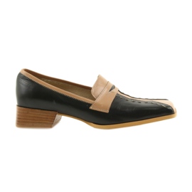 Sagan Pantofi de piele negru maro Sagan Pantofi de piele negru maro