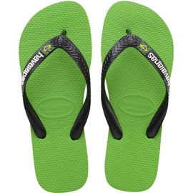 Havaianas Logo Brazilia Neon Verde Negru multicolor