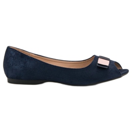 Ballerine Vinceza Open Toe albastru