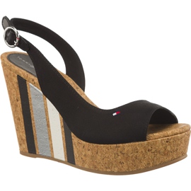 Tommy Hilfiger Wedge cu stratete imprimate 990 negru maro Tommy Hilfiger Wedge cu stratete imprimate 990 negru maro