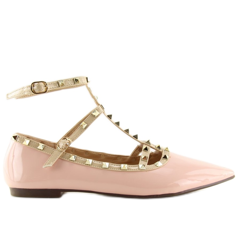 Balerini cu știfturi roz 127-12 Roz Balerini cu știfturi roz 127-12 Roz