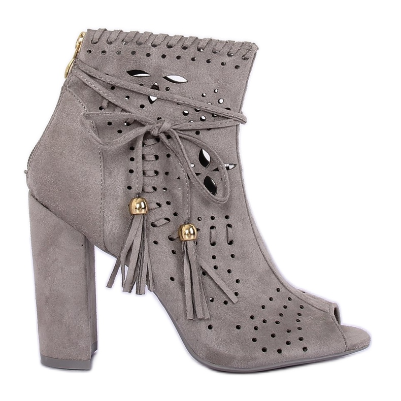 Cizme deschise gri M285P Gri