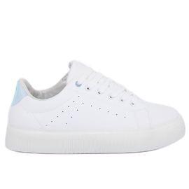 Adidași albi LA38P Albi pe talpă înaltă albastru