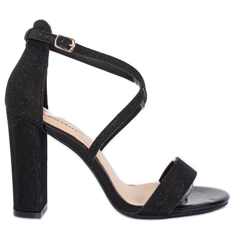 Sandale negre pe stâlp NC791 Negru