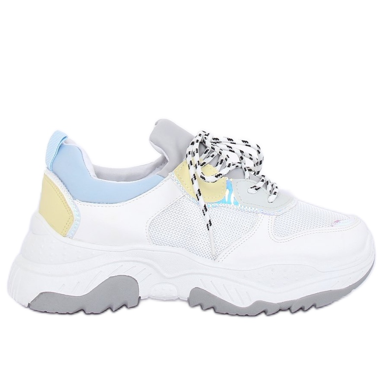 Pantofi sport albi și albaștri B0-63 ALB / ALBASTRU