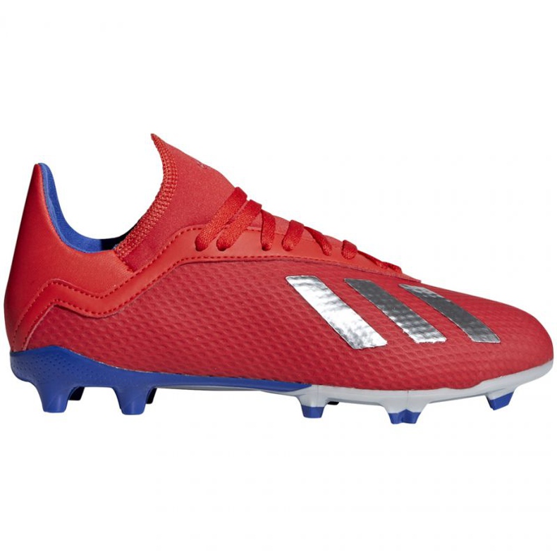 Ghete de fotbal Adidas X 18.3 Fg Jr BB9371 multicolor portocale si rosii