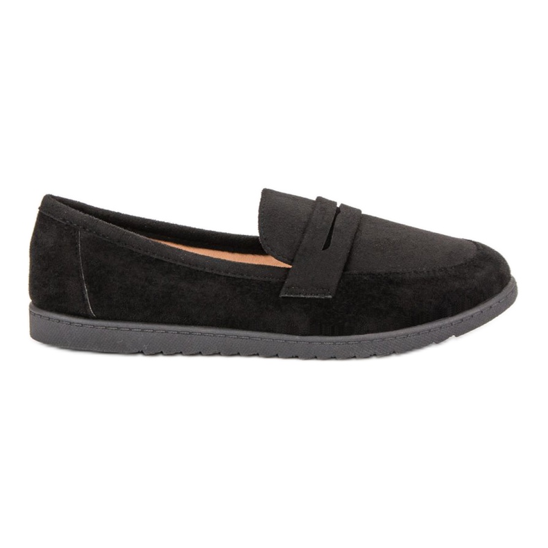 Comer Mocasini din piele de căprioară negru