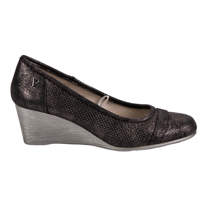 Vinceza Pompe Glitter Wedge maro
