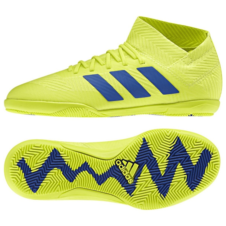 Încălțăminte de interior adidas Nemeziz 18.3 In Jr CM8512 galben galben Încălțăminte de interior adidas Nemeziz 18.3 In Jr CM8512 galben galben