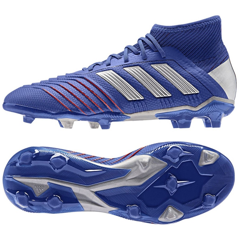 Ghete de fotbal Adidas Predator 19.1 Fg Jr CM8530 albastru albastru