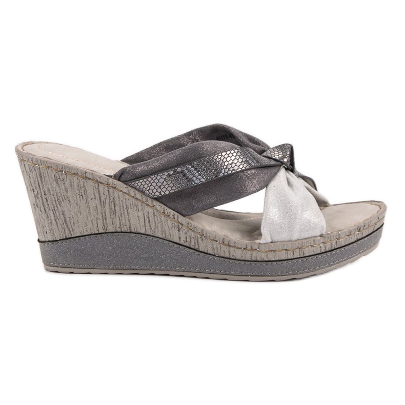 Sandale cu toc VINCEZA gri