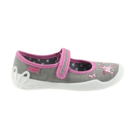 Pantofi Befado pantofi pentru copii 114X325 Branț Soft-B gri roz