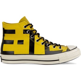 Converse Chuck 70 Gore Tex din piele de înaltă C163226 Bold Citron Black Egret negru galben