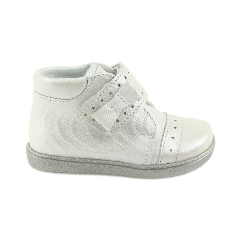 Pantofi pentru copii cu velcro Ren But 1535 cu fundita argintie Pantofi pentru copii cu velcro Ren But 1535 cu fundita argintie