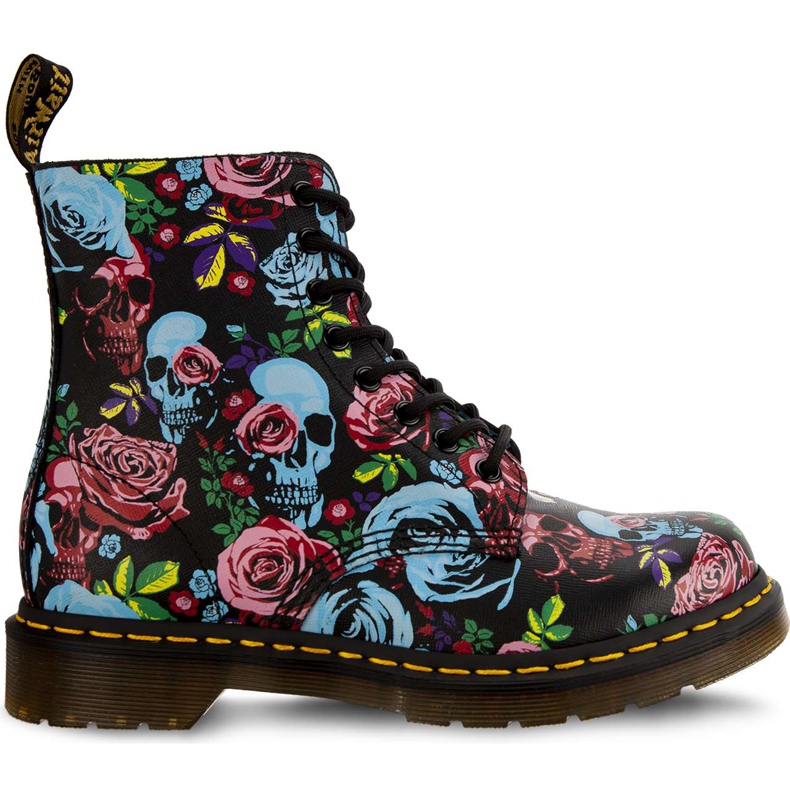 Dr. Martens 1460 Pascal Rose Rose Rose Fantezie de paianjen negru albastru multicolor