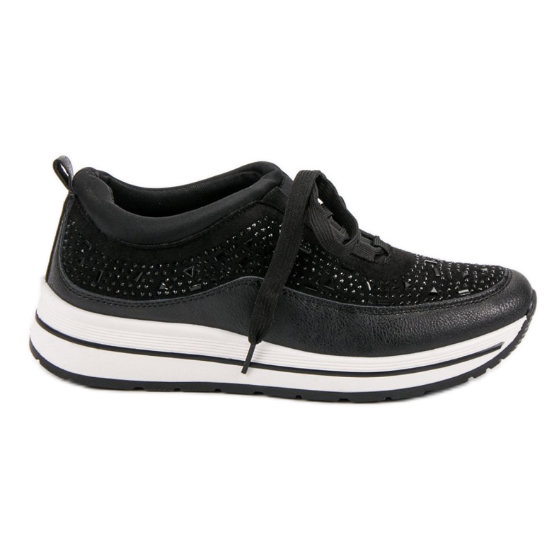 Pantofi sport cu cristale negru Pantofi sport cu cristale negru