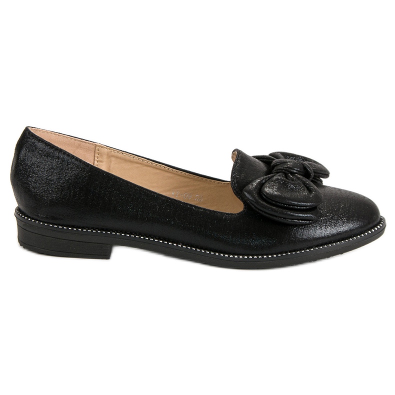 Forever Folie Balerină neagră cu arc negru