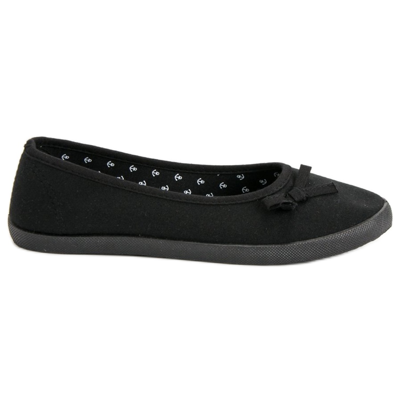 McKey Balerină textilă cu arc negru McKey Balerină textilă cu arc negru