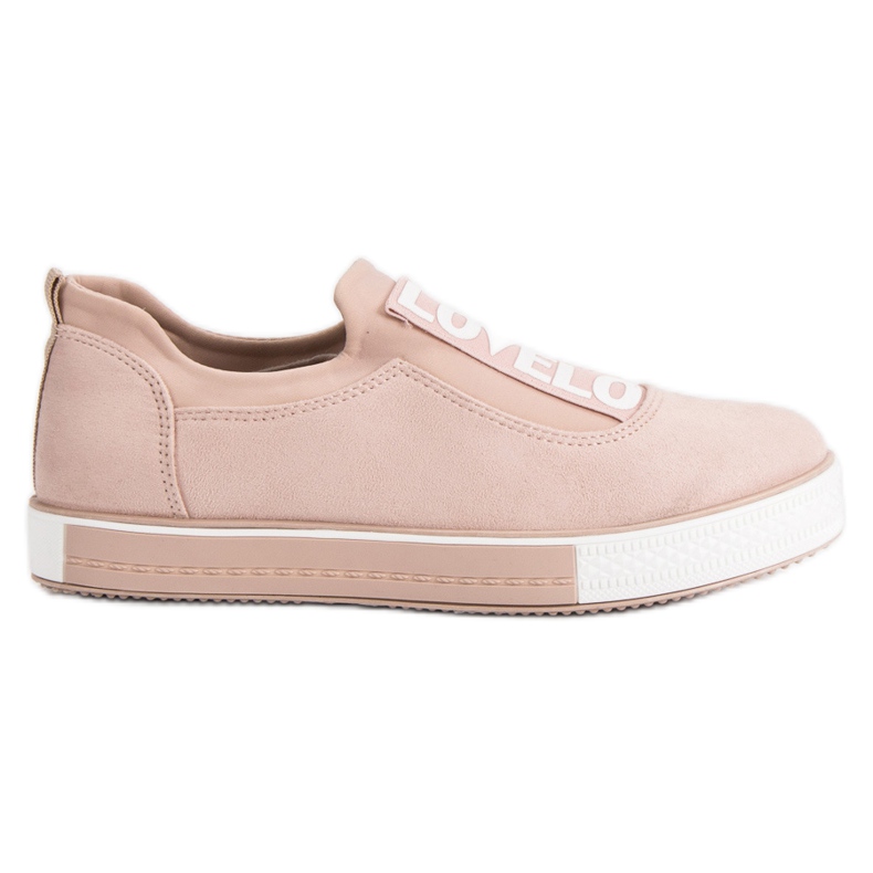 Ideal Shoes Adidași adezivi Lovelo maro