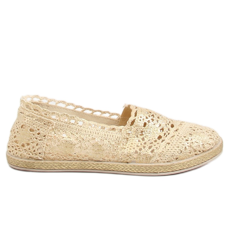 Espadrile din dantelă aurie JX1020 Auriu de aur Espadrile din dantelă aurie JX1020 Auriu de aur