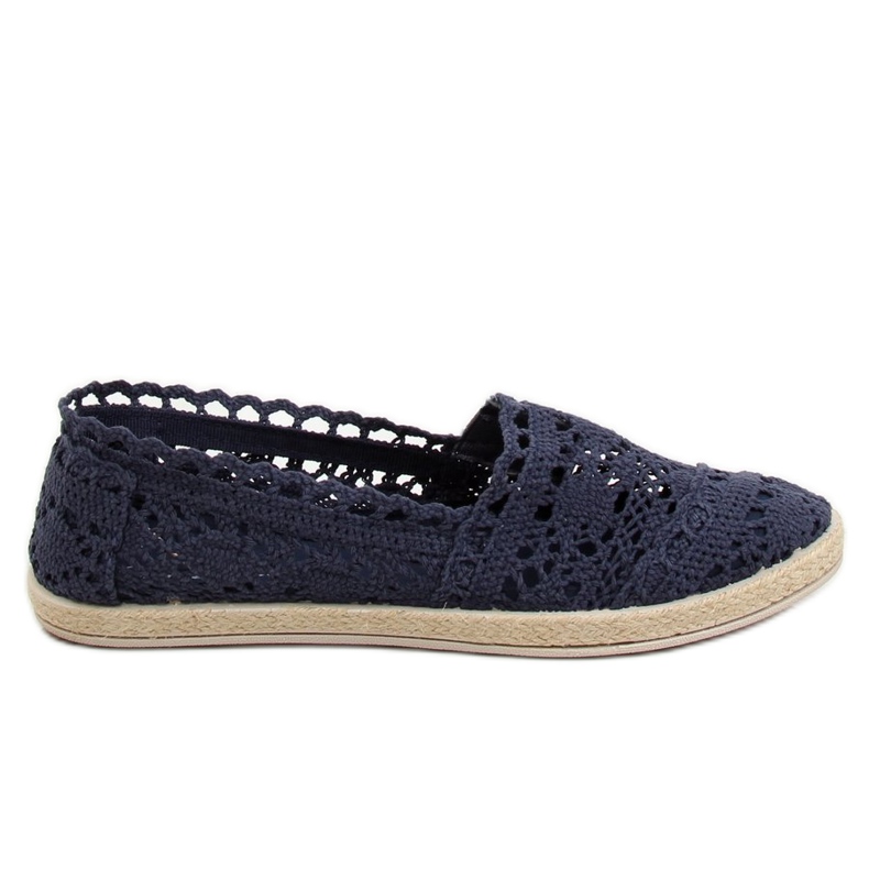 Espadrile din dantelă albastru marin JX1020 Navy